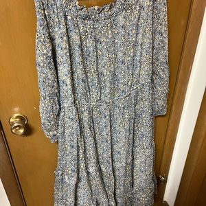 Gorgeous Anthropology dress never warn runs large